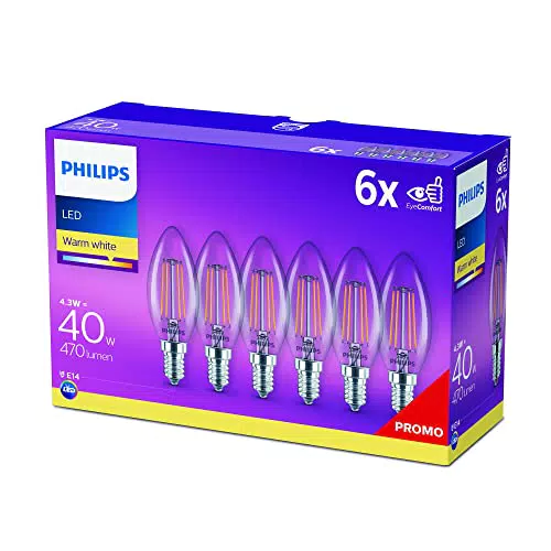 Philips Led Classic Bombilla E14 4W Clase De Eficiencia Energética F