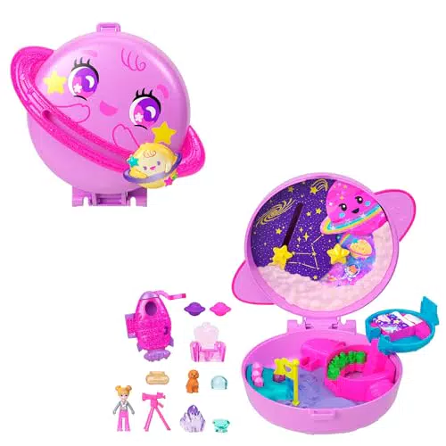 Polly Pocket Estuche Planeta Polly Juego Muñeca y Accesorios Espacio Exterior