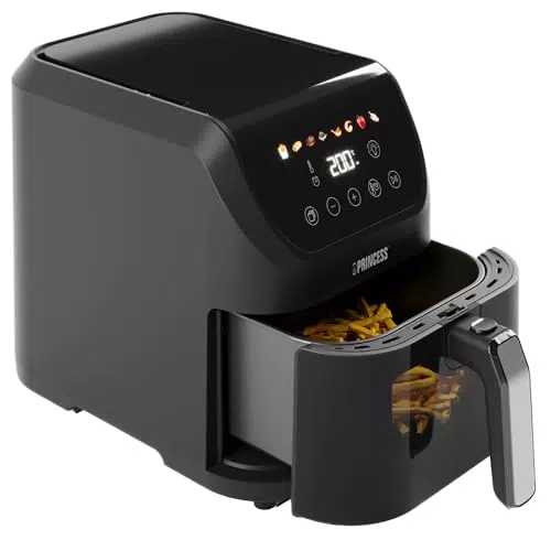 Princess Slim Airfryer 5.5L Freidora Sin Aceite Silenciosa 8 Programas Antiadherente