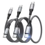 RAVIAD Cable USB C a USB C 60W Tipo C PD Carga Rápida para Samsung, Pixel, Huawei