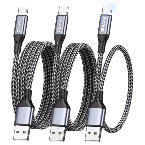 RAVIAD Cable USB C Carga Rápida y Sincronización para iPhone 15, Samsung, Huawei