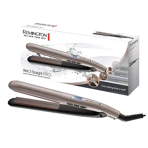 Remington Wet2Straight Pro S7970 Plancha de Pelo Cerámica para Cabello Húmedo y Seco