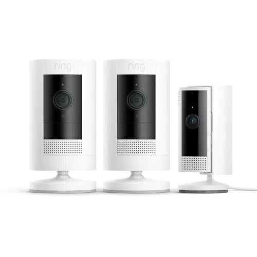Ring Stick Up Cam Plug-In, cámara de seguridad HD con comunicación bidireccional