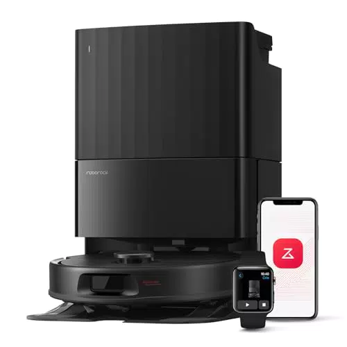 Roborock QV 35A Robot Aspirador con 8000Pa, Dos Mopas Giratorias y Navegación Inteligente