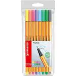 STABILO Rotulador punta de fibra point 88 estuche de 15 unidades colores surtidos + 5 colores neon