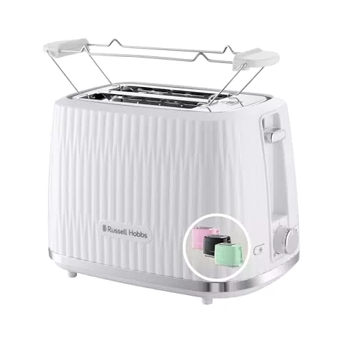 Russell Hobbs Tostadora 2 Rebanadas con 6 Niveles, Extraelevación y Calientapanecillos