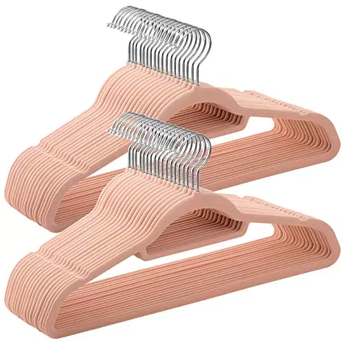 SONGMICS Percha de Terciopelo Antideslizante con Barra para Corbata CRF026W02