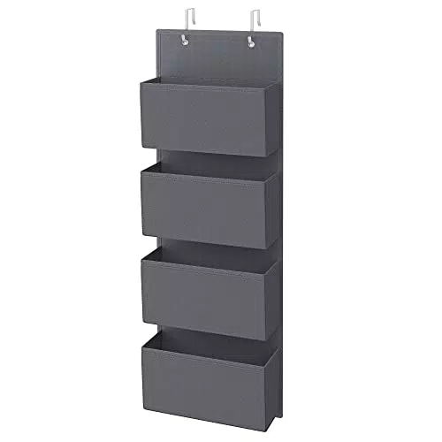 SONGMICS RDH04G Estantería Colgable para Puerta o Pared para Dormitorio y Oficina