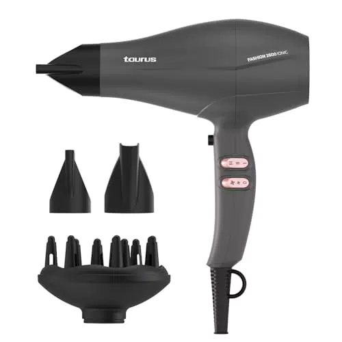 Taurus Secador Fashion 2600 Ionic 2600W Motor AC 6 Velocidades con Difusor