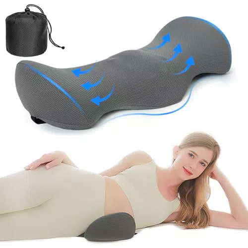 TFCIOD Cojin Lumbar Ergonómico Viscoelástico para Silla Oficina Cama Coche Sofá