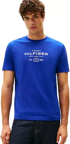Tommy Hilfiger Camiseta Hombre Manga Corta Stack Graphic Tee Cuello Redondo