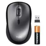 Trust Ratón Inalámbrico Silencioso Reciclado con Microrreceptor USB para PC y Mac