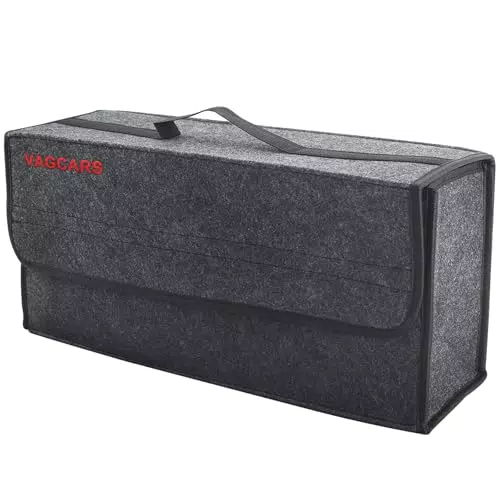 VAGCARS Organizador de Maletero de Coche Plegable con Tapa y Base Antideslizante