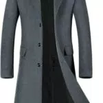 Youthup Abrigo de Invierno para Hombre Chaqueta Larga de Lana Casual Elegante