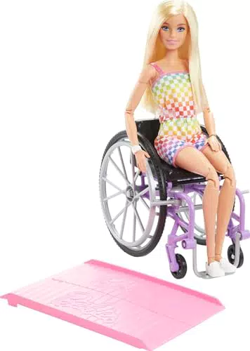 Barbie Fashionista Muñeca con Silla de Ruedas y Accesorios de Moda Juguete Mattel