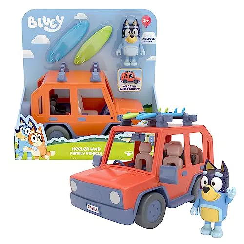 Bluey - Set Family Cruiser + Campervan, Playset Conjunto de Coche de la Familia Caravana de Vacaciones