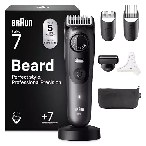 Braun Recortadora De Barba Series 7 BT7545 Resistente Al Agua Con Accesorios