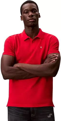 Calvin Klein Polo Monogram Piqué para Hombre Manga Corta