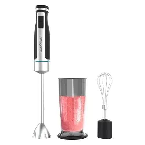 Cecotec Batidora de mano Power TitanBlack 1200 XL con cuchillas de 4 hojas