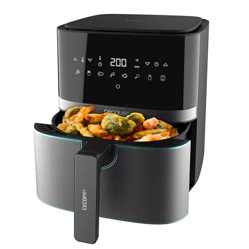 Cecotec Freidora de Aire Cecofry Full InoxBlack 5500 Pro 1700W Digital sin Aceite