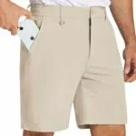 Coofandy Pantalones Cortos Casuales Hombre con Cintura Elástica para Verano Golf