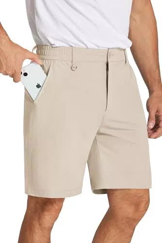 Coofandy Pantalones Cortos Casuales Hombre con Cintura Elástica para Verano Golf