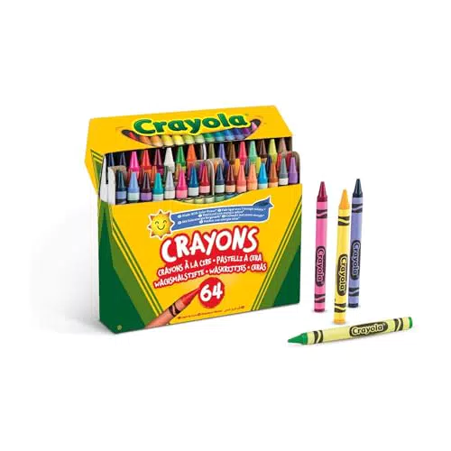 CCRAYOLA - Ceras de Colores para Niños, Paquete de 64 Crayones