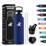KollyKolla Botella de Agua de Acero Inoxidable Reutilizable con Filtro y Pajita