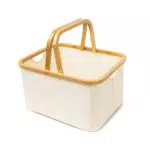 LIN HOME RS22116-1 Cesto Plegable para Ropa Sucia con Asa de Bambú Multiuso Organizadora
