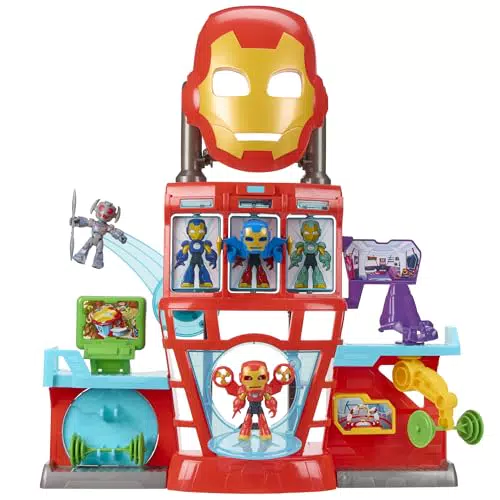 Marvel Iron Man and His Awesome Friends Set de Juego Cuartel General Electrónico Niños