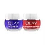 Olay Retinol24 Crema Noche y Niacinamida SPF30 Hidratante Día Antiarrugas