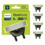 Philips OneBlade 5 Cuchillas de Recambio de Acero Inoxidable compatibles con todas las Maquinillas de Afeitar Eléctricas OneBlade