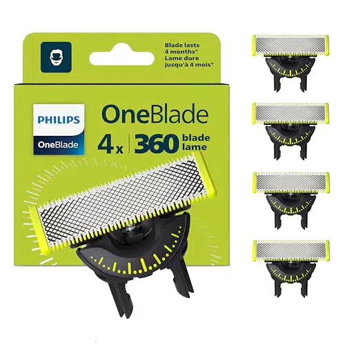 Philips OneBlade 5 Cuchillas de Recambio de Acero Inoxidable compatibles con todas las Maquinillas de Afeitar Eléctricas OneBlade