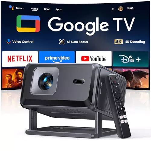 SmartProyector 4K Google TV Autoenfoque 1080P Nativo WiFi Bluetooth Cine en Casa