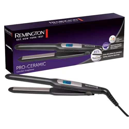 Remington S5525 Plancha de Pelo Pro Ceramic Extra con Placas Anchas y Turbo