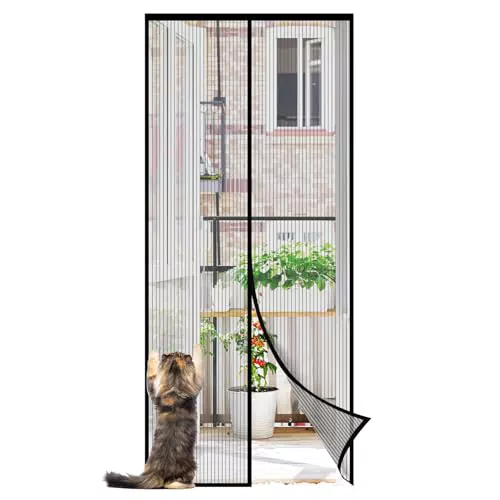 Sekey Mosquitera Magnética Poliéster Reforzado Resistente Garras Gato Anti-Insectos