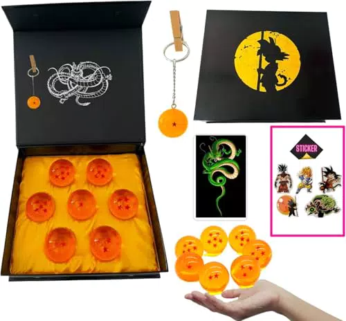 Bola de Dragón Set Coleccionista con Llavero, Pegatinas y Tarjeta de Invocación