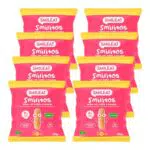 Smileat Smilitos Snack Fresa y Plátano Merienda Saludable para Bebés Desde 8 Meses