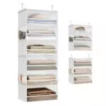 Songmics Organizador Colgante para Armario, Estante Divisible y Almacenamiento Plegable