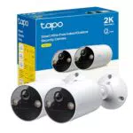 Tapo C410 Cámara de Seguridad 2K, Visión Nocturna, Solar, IP65, Alarma, Almacenamiento