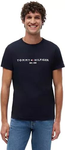 Tommy Hilfiger Camiseta Hombre Manga Corta Core Tommy Logo Cuello Redondo