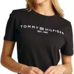 Tommy Hilfiger Camiseta Mujer Manga Corta Cuello Redondo Algodón