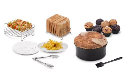 Ufesa Accesorios para Freidora de Aire Molde Parilla Pinchos Soporte Silicona