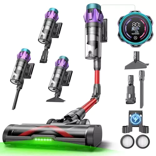 Ultenic U18Pro Aspiradora Sin Cable 55Kpa Multiciclón Para Mascotas y Alfombras