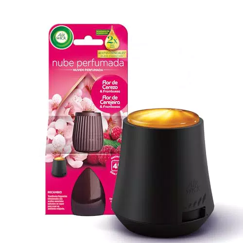 Air Wick Essential Mist Difusor de Aceites Esenciales Aroma Flor de Cerezo y Frambuesa
