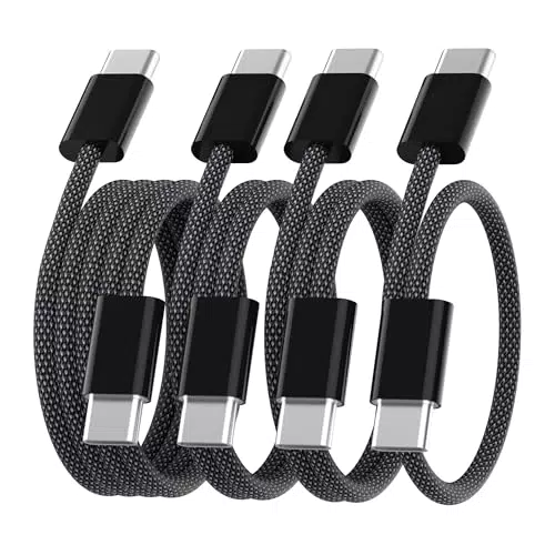 Anysea Cable USB C a USB C Carga Rápida 60W Nylon Para iPhone Galaxy iPad MacBook