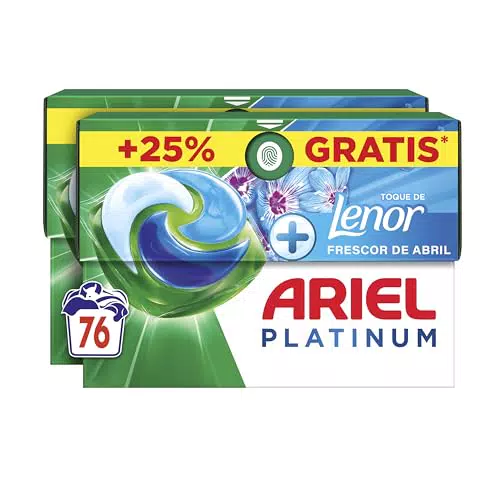 Ariel Pods Platinum Detergente Líquido Lavadora Frescor de Abril Limpieza Profunda