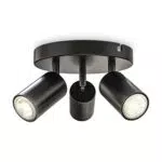 B.K.Licht Lámpara Redonda de 3 Luces GU10 Diseño Moderno para Salón o Pasillo