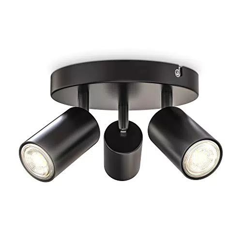 B.K.Licht Lámpara Redonda 3 Luces GU10 Diseño Moderno para Salón y Pasillo