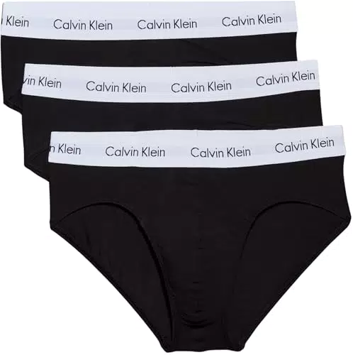 Calvin Klein Hombre Pack de 3 Calzoncillos Hip Briefs Algodón con Stretch